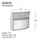 Linea Italia Curved Reception Desk with Counter, Clear Panel, 72 inW x 32 inD, White ZUS310 - alternate 4